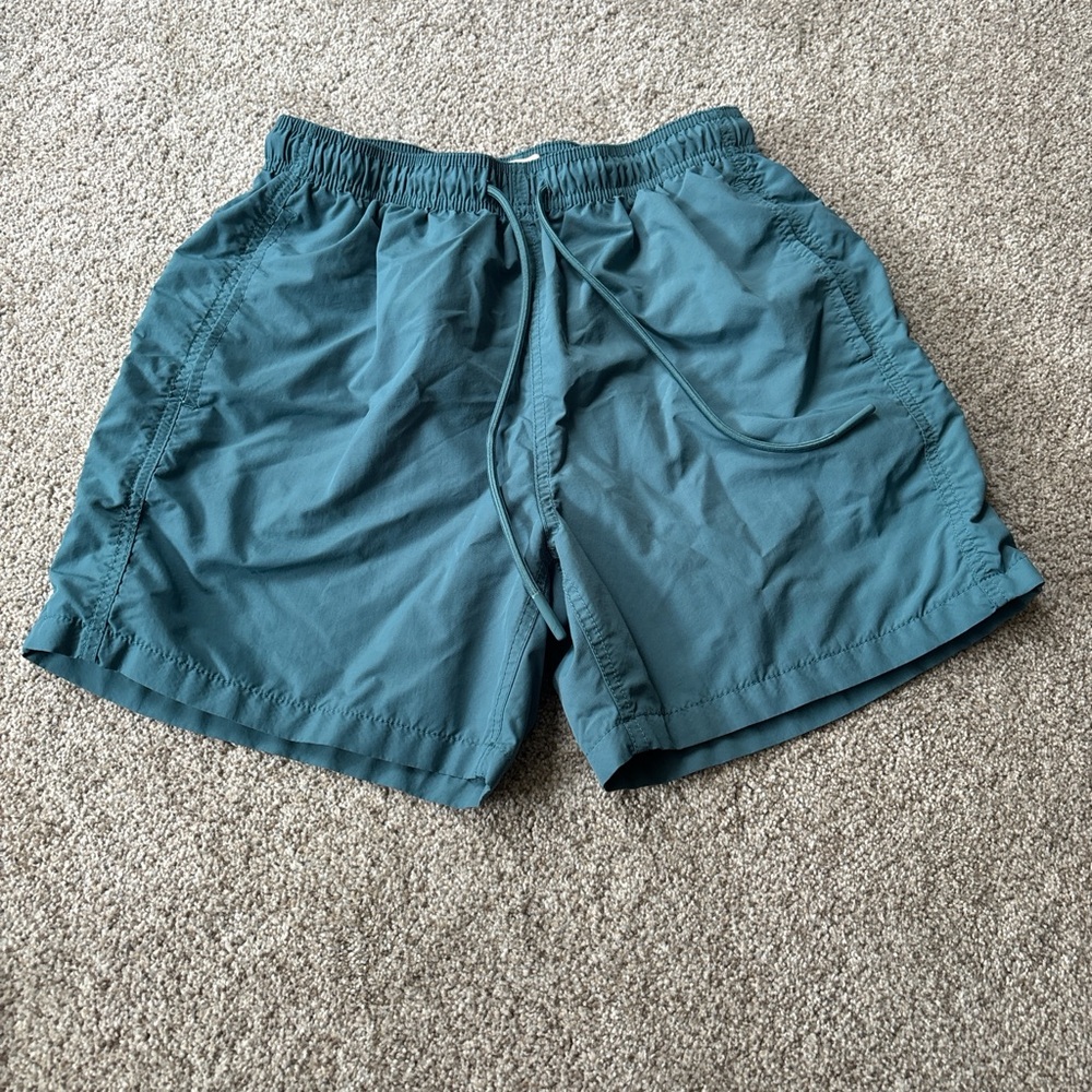 Standard Cloth Teal Nylon Shorts